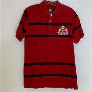 Mens Red and Navy Polo SZ S 34